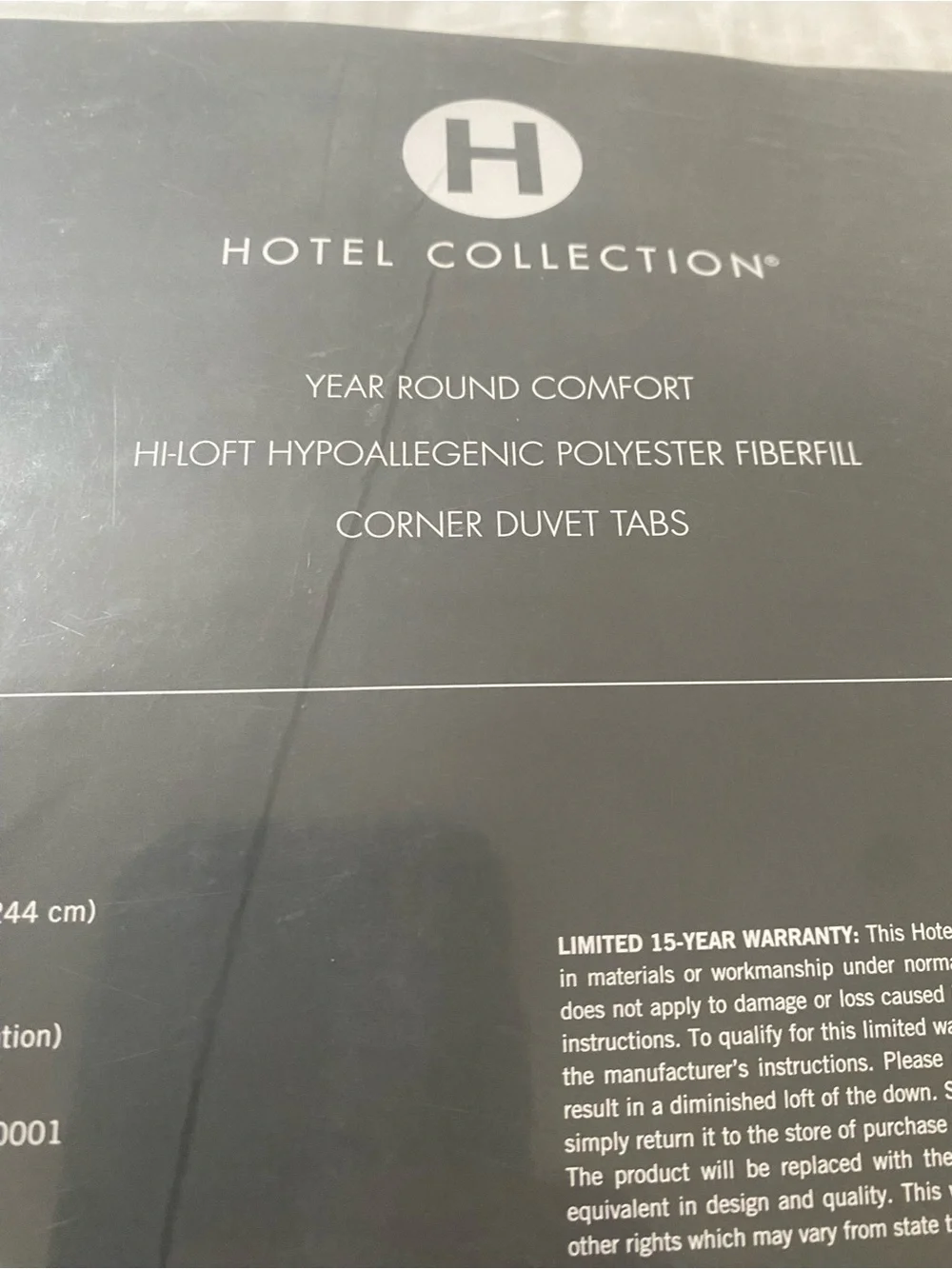 Hotel Collection FULL/QUEEN Luxe Down Alternative Comforter HI-Loft Hypoallergen